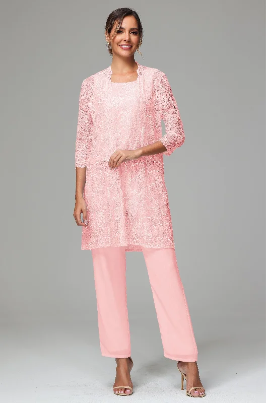 Urban Outfitters maxi dressesUrban Outfitters midi dressesUrban Outfitters mini dressesGucci sweatersWomen's sporty jacketsChic Chiffon Lace 3 Pieces Long Sleeves Mother Of The Bride Dress Pants Suits