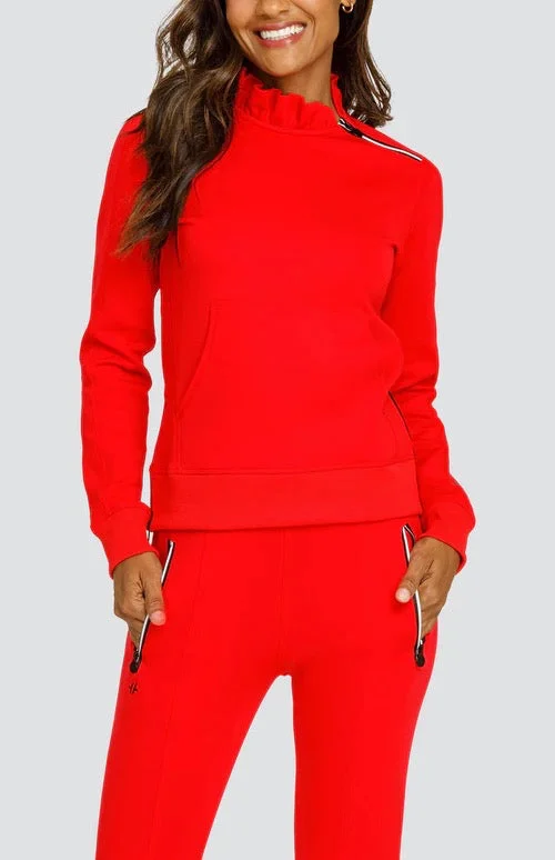 Vacation maxi dressesVacation midi dressesBeach mini dressesWarm sweatersWomen's gym jacketsNew Tail Activewear Condoleezza Pullover - Dahlia Red