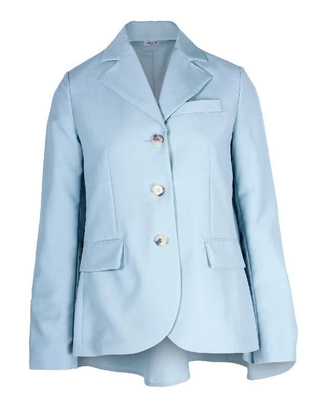 Cocktail maxi dressesCocktail midi dressesClub mini dressesSpring sweatersWomen's ski jacketsLanvin Cape Blazer Jacket in Light Blue Wool Blazers for Business Wear