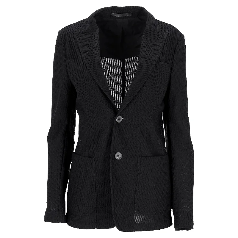 Bodycon maxi dressesBodycon midi dressesBodycon mini dressesWrinkle-resistant sweatersWomen's Columbia jacketsGiorgio Armani Mesh Back Blazer in Black Polyamide Structured Blazer Jacket