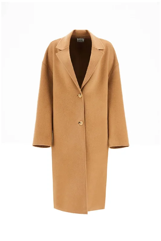 Office maxi dressesOffice midi dressesFormal mini dressesLayering sweatersWomen's camping jacketswool blend cocoon coat with 244 WRO0138 FB0006 CAMEL 033