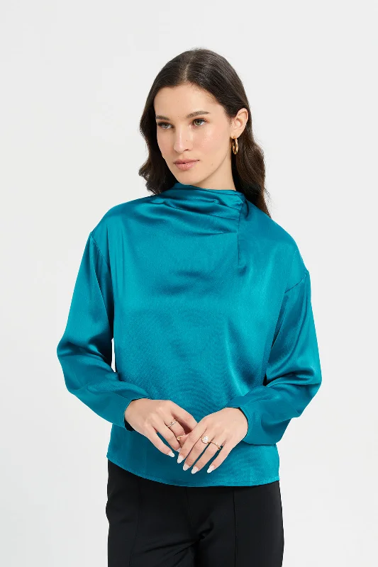 Strapless maxi dressesStrapless midi dressesStrapless mini dressesCardigan sweatersWomen's long jacketsWomen Teal Satin Blouse