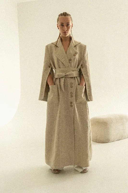 Comfortable maxi dresses for everyday wearComfortable midi dresses for everyday wearComfortable mini dresses for everyday wearSoftest cashmere sweatersWomen's best-selling jacketsKhmelnytske Shosse Long Linen Trench Coat