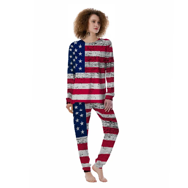 Street style maxi dressesStreet style midi dressesStreet style mini dressesSporty sweatersWomen's winter-ready jacketsFlag USA Grunge Print Women's Pajamas Chic pajama sets