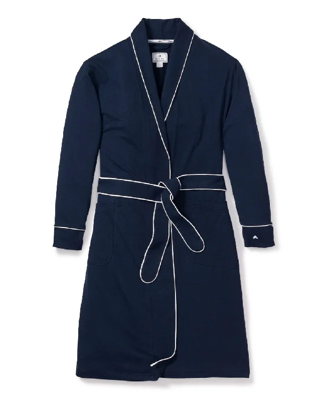 Elegant maxi dressesElegant midi dressesElegant mini dressesCropped sweatersWomen's casual jacketsWomen's Pima Robe | Navy Couple pajama sets