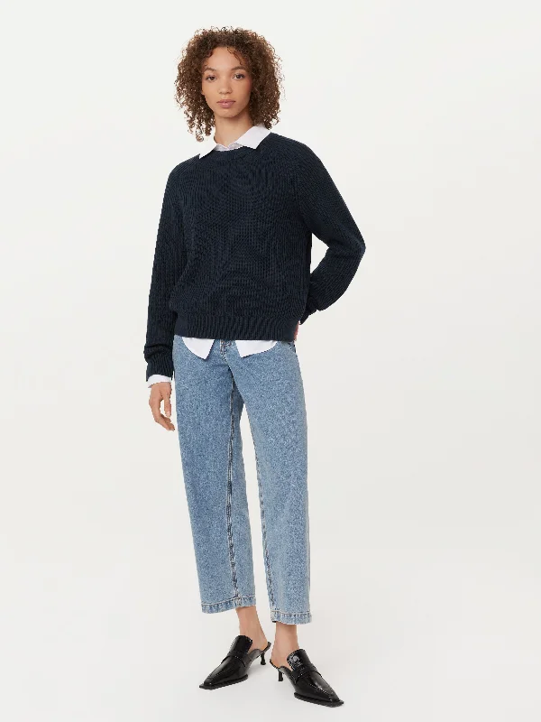 Sequin maxi dressesSequin midi dressesSequin mini dressesMohair sweatersWomen's polyester jacketsThe SeaCell™ Boxy Sweater in Space Blue Mohair sweaters