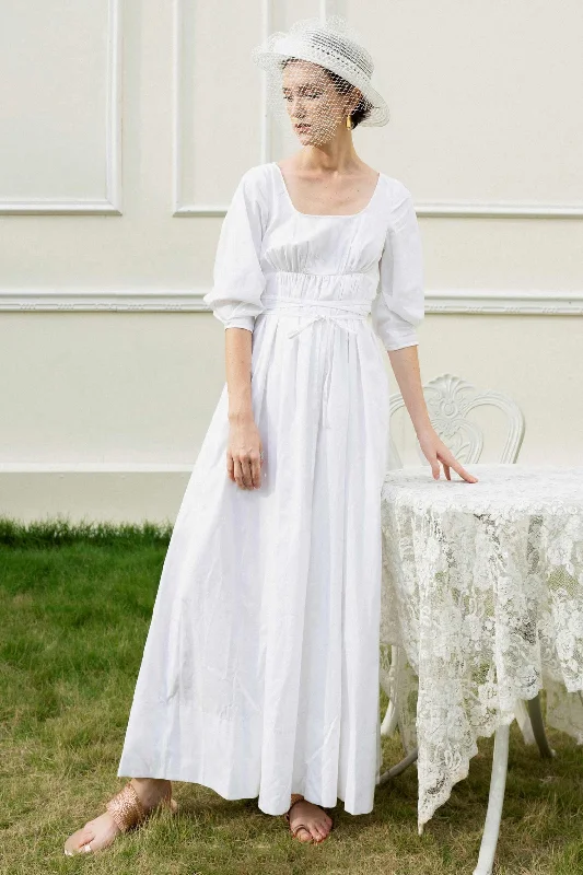 Birthday maxi dressesBirthday midi dressesBirthday mini dressesWeekend sweatersWomen's reversible jacketsA-Line Ankle Length Cotton Or Linen Wedding Dress CW3197 Sleeveless Bridal Gown