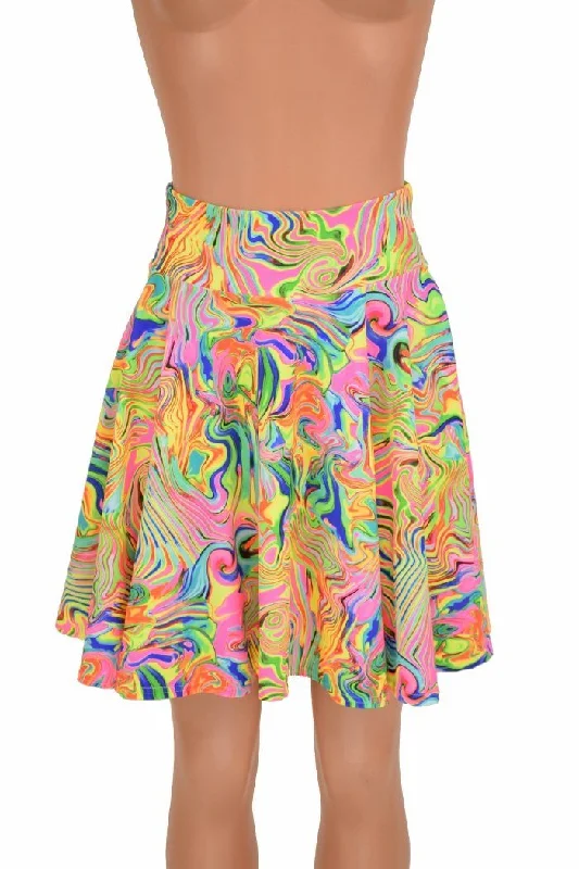 Beach maxi dressesBeach midi dressesCocktail mini dressesLightweight sweatersWomen's cycling jackets19" Neon Flux Skater Skirt Ruffled unclassified skirts