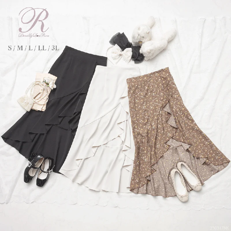 Glamorous maxi dressesGlamorous midi dressesGlamorous mini dressesFashionable sweatersWomen's cool weather jacketsアシメフリルマーメイドスカート Minimalist unclassified skirts