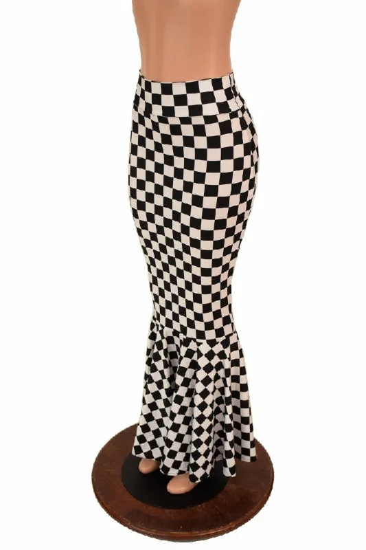 Zara maxi dressesZara midi dressesZara mini dressesNike sweatersWomen's vintage jacketsBlack & White Check Mermaid Skirt Street style unclassified skirts