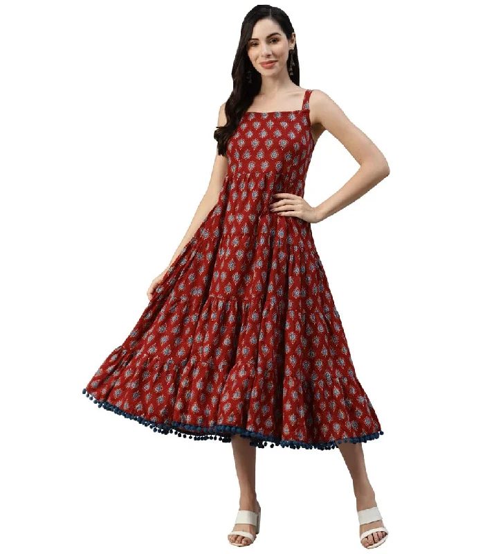 Best maxi dresses for plus sizeBest midi dresses for plus sizeBest mini dresses for plus sizeBest sweaters for workWomen's premium jacketsDivena Women's Cotton Fit and Flare Midi Dress (Model_Number#1.Value_Maroon Best midi dresses for plus size