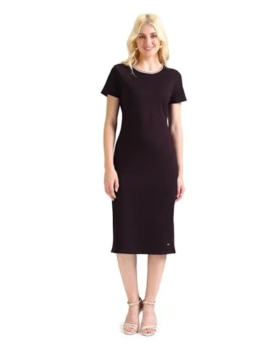 Winter maxi dressesWinter midi dressesWinter mini dressesDate night sweatersWomen's insulated jacketsU.S. POLO ASSN. women's Polyester Sheath Midi Casual Dress (UWSS24DRS110_Wine Winter midi dresses