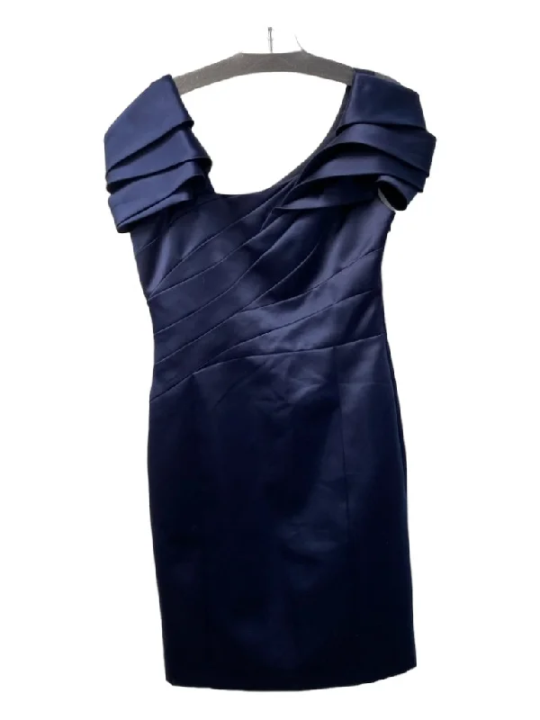 Best maxi dresses for date nightBest midi dresses for date nightBest mini dresses for date nightBest sweaters for cold weatherWomen's designer jacketsArmani Collezioni Size 6 Navy Polyester Off Shoulder Pleated Bodice Dress Cocktail unclassified dresses