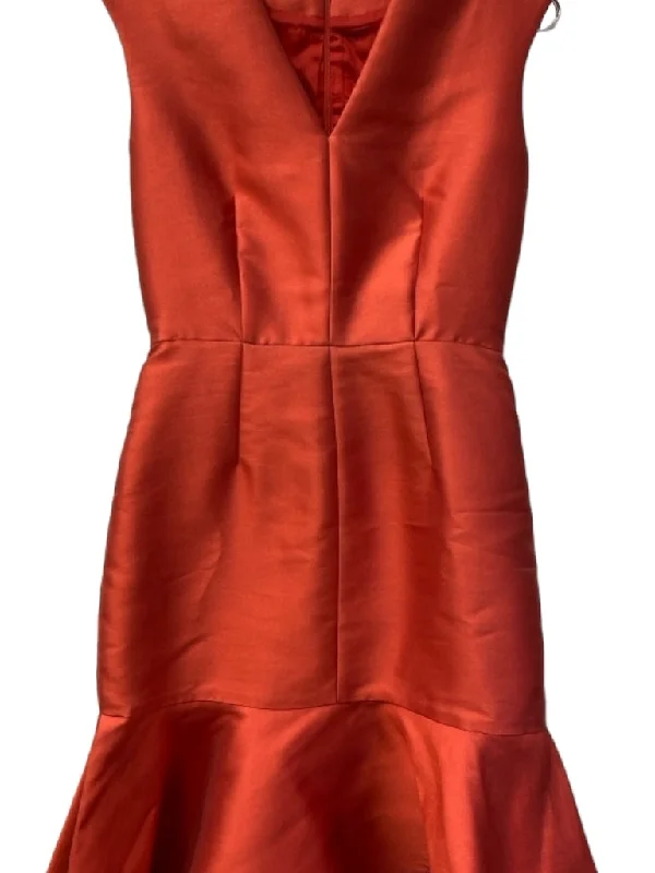 Glamorous maxi dressesGlamorous midi dressesGlamorous mini dressesFashionable sweatersWomen's cool weather jacketsCarven Size 34 coral Polyester V Neck Sleeveless Back Zip Darted Dress Minimalist unclassified dresses