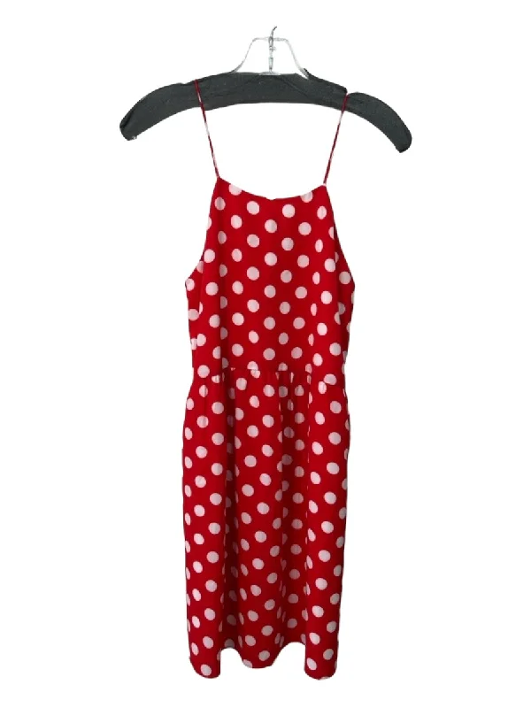 Stretchy maxi dressesStretchy midi dressesStretchy mini dressesBreathable sweatersWomen's Nike jacketsCrosby Size S Red & White Polka Dots Spaghetti Strap Shift Dress Mesh unclassified dresses