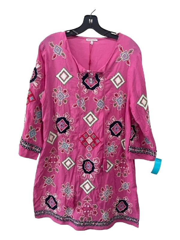 Hot new arrivals in maxi dressesHot new arrivals in midi dressesHot new arrivals in mini dressesMust-have sweaters for this seasonWomen's must-have jacketsFrances Valentine Size M Pink & Multi Cotton Embroidered Geometric V Neck Dress Discounted unclassified dresses