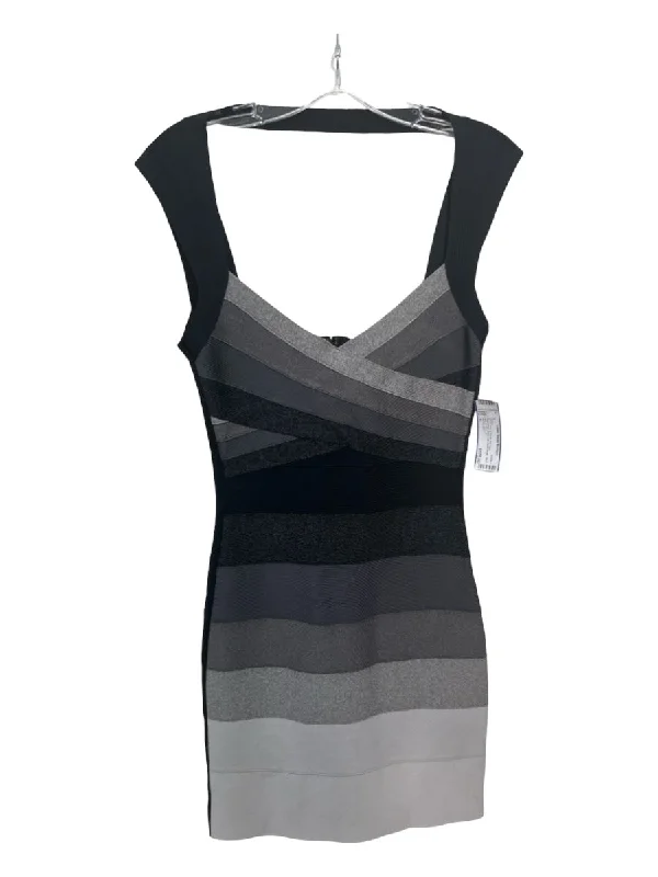 Affordable maxi dressesAffordable midi dressesAffordable mini dressesAffordable sweatersWomen's formal jacketsHerve Leger Size S Gray & Black Bandage Sleeveless Body Con Knee length Dress Lightweight unclassified dresses