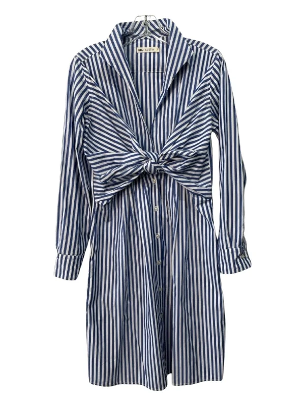 Expensive maxi dressesExpensive midi dressesExpensive mini dressesDesigner sweatersWomen's business casual jacketsSBJ Austin Size S Blue & White Cotton Button Front Stripes Collar Dress Winter unclassified dresses