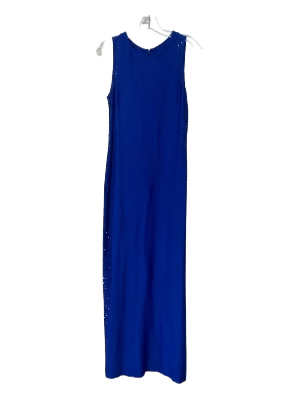 Sexy maxi dressesSexy midi dressesSexy mini dressesTurtleneck sweatersWomen's warm jacketsSt John Size 6 Electric Blue Rayon Blend Knit Shimmer Black Rhinestones Dress Sexy unclassified dresses