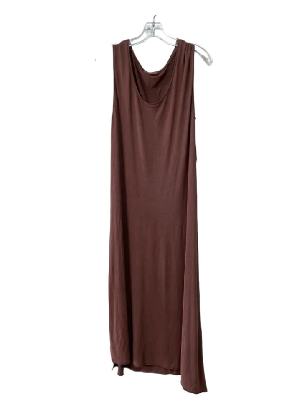 Luxury maxi dressesLuxury midi dressesLuxury mini dressesLuxury sweatersWomen's party jacketsTransit Par Such Size M Brown Cotton Blend Round Neck Sleeveless Shift Dress Stretchy unclassified dresses