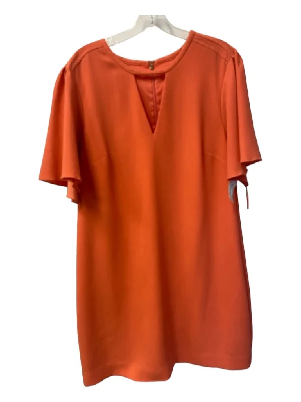 Fashion-forward maxi dressesFashion-forward midi dressesFashion-forward mini dressesTrendy oversized sweatersWomen's fashion jackets saleTrina Turk Size 16 Tangerine Orange Polyester Neck Cut Out Round Neck Dress Trendy new unclassified dresses