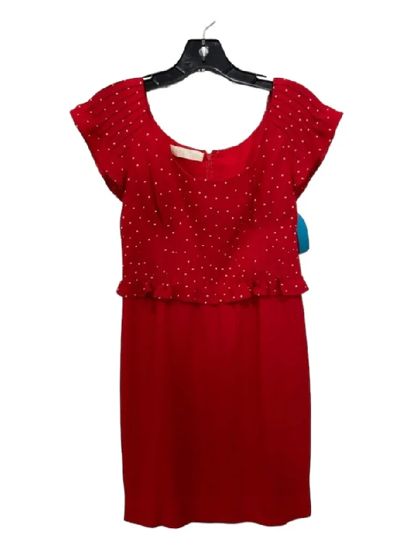 Summer maxi dressesSummer midi dressesSummer mini dressesMen's sweatersWomen's summer jacketsValentino Size 6 Red & White Viscose Polka Dots U Neck Sleeveless Dress Stylish unclassified dresses