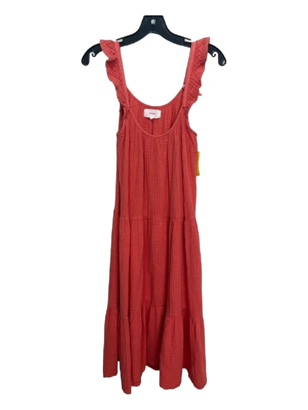 Comfortable maxi dresses for everyday wearComfortable midi dresses for everyday wearComfortable mini dresses for everyday wearSoftest cashmere sweatersWomen's best-selling jacketsXiRENA Size M Orange Cotton Gauze Ruffle Straps Sleeveless Shift Dress Lounge unclassified dresses