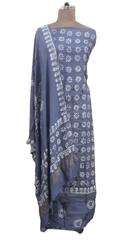 Fall maxi dressesFall midi dressesFall mini dressesCollege sweatersWomen's UV protection jacketsBlue Batik Cotton Silk Salwar kameez Dress material Ev03 Pastel unclassified dresses