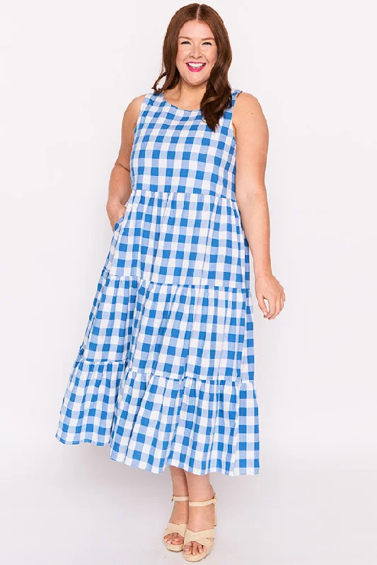 Party maxi dressesParty midi dressesParty mini dressesOversized sweatersWomen's waterproof jacketsMaisy Cobalt Gingham Dress Elegant unclassified dresses