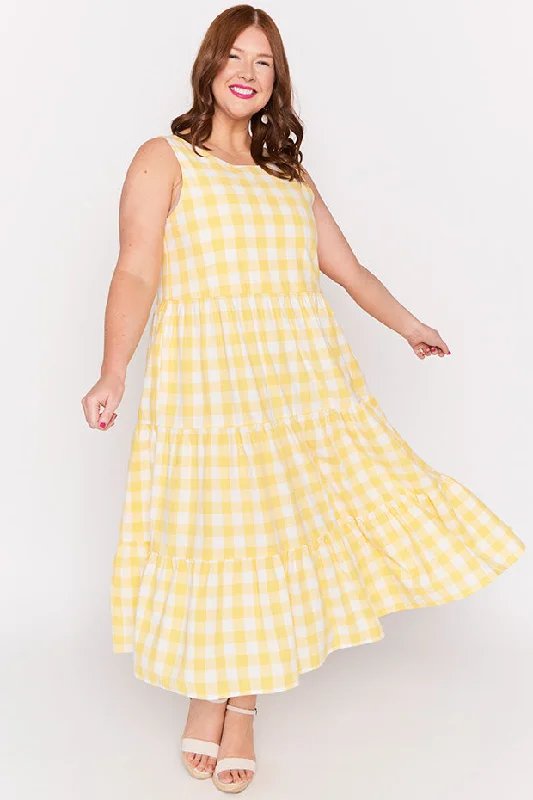 Sequin maxi dressesSequin midi dressesSequin mini dressesMohair sweatersWomen's polyester jacketsMaisy Yellow Gingham Dress Long unclassified dresses