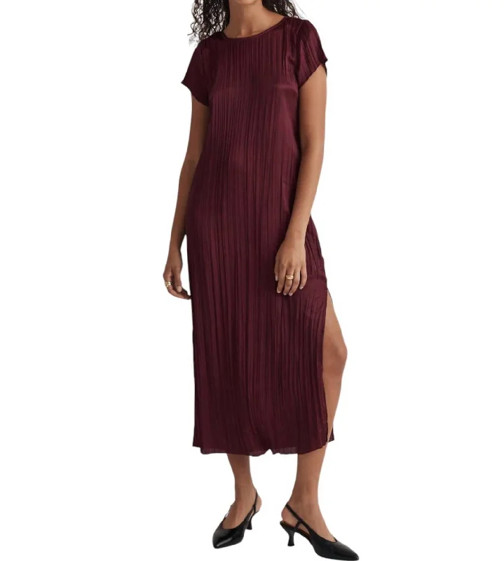 Lightweight maxi dresses for hot weatherLightweight midi dresses for hot weatherLightweight mini dresses for hot weatherBest everyday sweatersWomen's commuter jacketsShort-Sleeve Slip Midi Dress In Mulberry Wine Printed Floral Midi